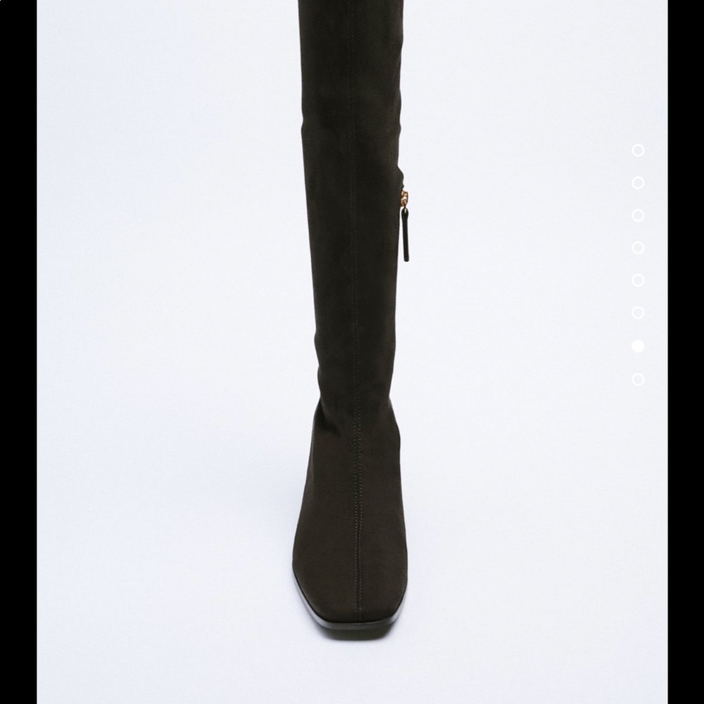 NWT Zara heeled over the knee black boots - Picture 5 of 7